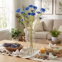 Artikel Konstgjord blåklintblomma för elegant vardagsrumsdesign, sommardekoration, 68 cm, 4 stycken