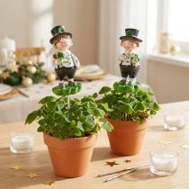 Artikel Skorstensfejare med klöver, plugg för nyårsafton, lyckolock, St Patrick's Day L27cm 4 st