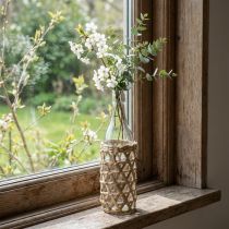 Artikel Deco flaska glas flaska dekoration flätad Ø9,5cm H31cm