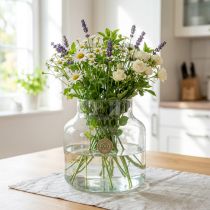 Artikel Glasvas Rund Blomvas Stor 100% Återvunnet Glas H20 Ø17cm