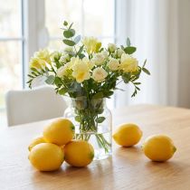Artikel Konstgjorda citroner 8 cm dekoration matdekoration docka set om 6