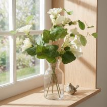 Artikel Konstgjorda sötärtor, trädgårdsblommor, vita, 85 cm