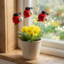 Artikel Plantplugg nyckelpiga dekoration blomplugg 27,5cm 9 st