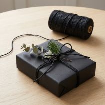 Artikel Juteband jutesnöre band jute svart dekorationsband Ø3mm 200m