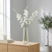 Artikel Orkidéer konstgjorda Oncidium konstgjorda blommor vita 90cm
