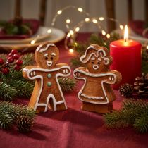 Artikel Keramisk juldekoration pepparkaksfigur kvinna och man 7 cm 6-pack