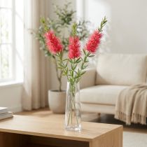 Artikel Konstgjorda Blommor Röda Carmine Cylinderrengöringsmedel 70cm 3st