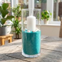 Artikel Färg sand 0,5mm turkos 2kg