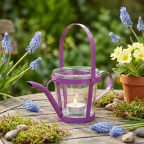 Artikel Lykta glas dekorativ vattenkanna metall rosa Ø14cm H13cm