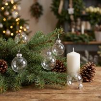 Artikel Mini julkulor glas retro transparent Ø3cm 22 st