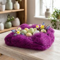 Artikel Sisal gräs för pyssel, hantverksmaterial naturmaterial lila 300g