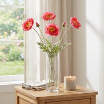 Artikel Vallmo Konstgjorda Rosa Konstgjorda Blommor Ø6–7cm L78cm 3st