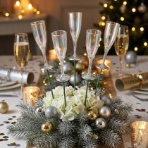 Artikel Mini champagneglas nyårsdekoration för stickning 7,5cm 24 st