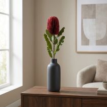 Artikel Konstgjord blomma Banksia Red Burgundy Artificial Exotics 64cm