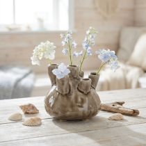 Artikel Maritim Keramikvas Coral Look Brun Ø11,5cm H10cm