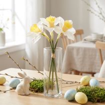 Artikel Konstgjorda påskliljor sidenblommor vit påsklilja 40cm 3 st