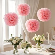 Artikel Pompom papper Ø30cm ljusrosa 5st