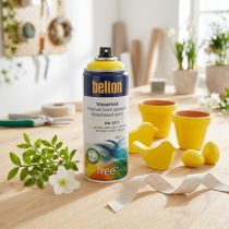 Artikel Belton fri vattenlack gul högglans spray raps gul 400ml