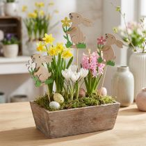 Artikel Blompluggskanin av trä 9cm 12 st