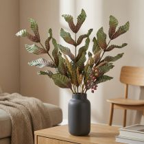 Artikel Konstgjord växtdeco-gren grön rödbrunt skum H68cm