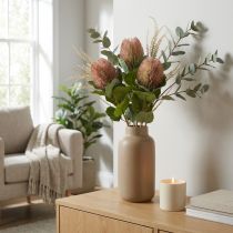 Artikel Konstgjord Banksia Proteaceae Vit-Lila L58cm H6cm 3st