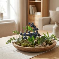 Artikel Dekorativ gren blåbär konstgjord bärgren dekoration 32cm