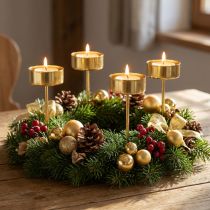 Artikel Värmeljushållare för inkoppling av värmeljushållare i guld Advent Ø4cm 8 st