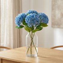 Artikel Konstgjorda blommor dekoration hortensia konstblå 69cm