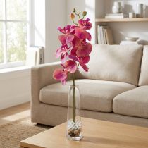 Artikel Konstgjord orkidé Phalaenopsis Orchid Fuchsia 78cm