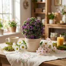 Artikel Mini dekorboll lila med konstgjorda blommor Ø10cm 1 st