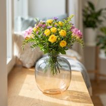 Artikel Blomvas dekorativ vas liten vas av glas H9cm Ø8cm