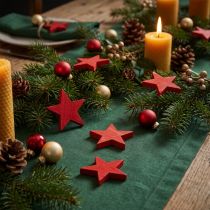 Artikel Strödekoration Julstjärnor röda trästjärnor Ø5,5cm 12st