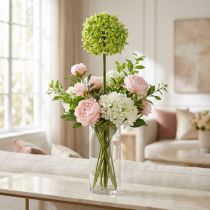 Artikel Prydnadslök Allium, sidenblomma, konstgjord kul purjolök Ø20cm L72cm
