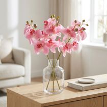 Artikel Konstgjorda Orkidéer Rosa Konstgjorda Blommor Som Äkta 56cm 3 St