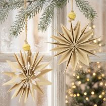 Artikel Pappersstjärnor med jutesnöre för festlig dekoration