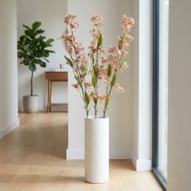 Artikel Dekorativ gren med blommor konstgjord rosa Daphne gren 110cm 3st
