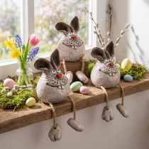 Artikel Bunny keramik dekorativ kaninkantspall 6,5×7×9,5cm 3 st