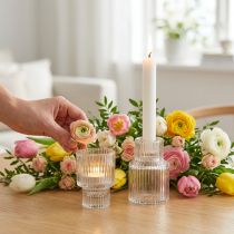 Artikel Stickljusstake glas värmeljushållare Ø5cm H8cm 4 st