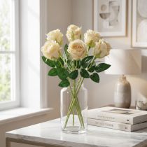 Artikel Konstgjorda blommor roskräm Ø6cm L50cm 6st