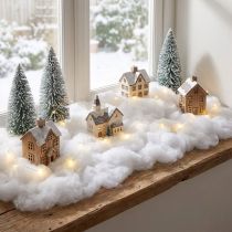 Artikel Snödekoration konstsnö bomull vintervit 200g