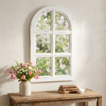 Artikel Trädekor shabby chic dekorativ fönsterram trä vit 29,5×48cm