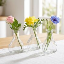Artikel Miniglasvaser för modern bordsdekoration och eleganta accenter, 11 cm, 6 stycken