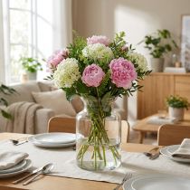 Artikel Blomvas i glas bred klar Ø12cm H20cm