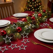 Artikel Dekorstjärnor silver glitter julstjärnor 4,5cm 120 st
