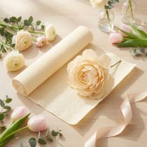 Artikel Blomsterpapper, champagnefärgat, 50 x 250 cm, 5 stycken