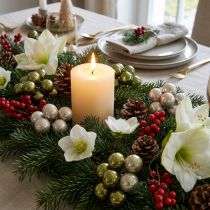 Artikel Mini julkulor på trådglas grönt silver 2,5 cm 140 st