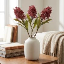 Artikel Skimmie Konstgjorda Blommor Vinröda Skimmia Japonica Dry Look 59cm 3st