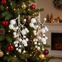 Artikel Snöflingedekorationsgrenar för upphängning glitter 30cm 2st