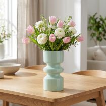 Artikel Blomvas Metall i Mintgrön Emalj Ø9cm H17,5cm