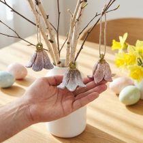 Artikel Liljekonvalj keramiska blommor dekoration för upphängning Ø5cm 6 st